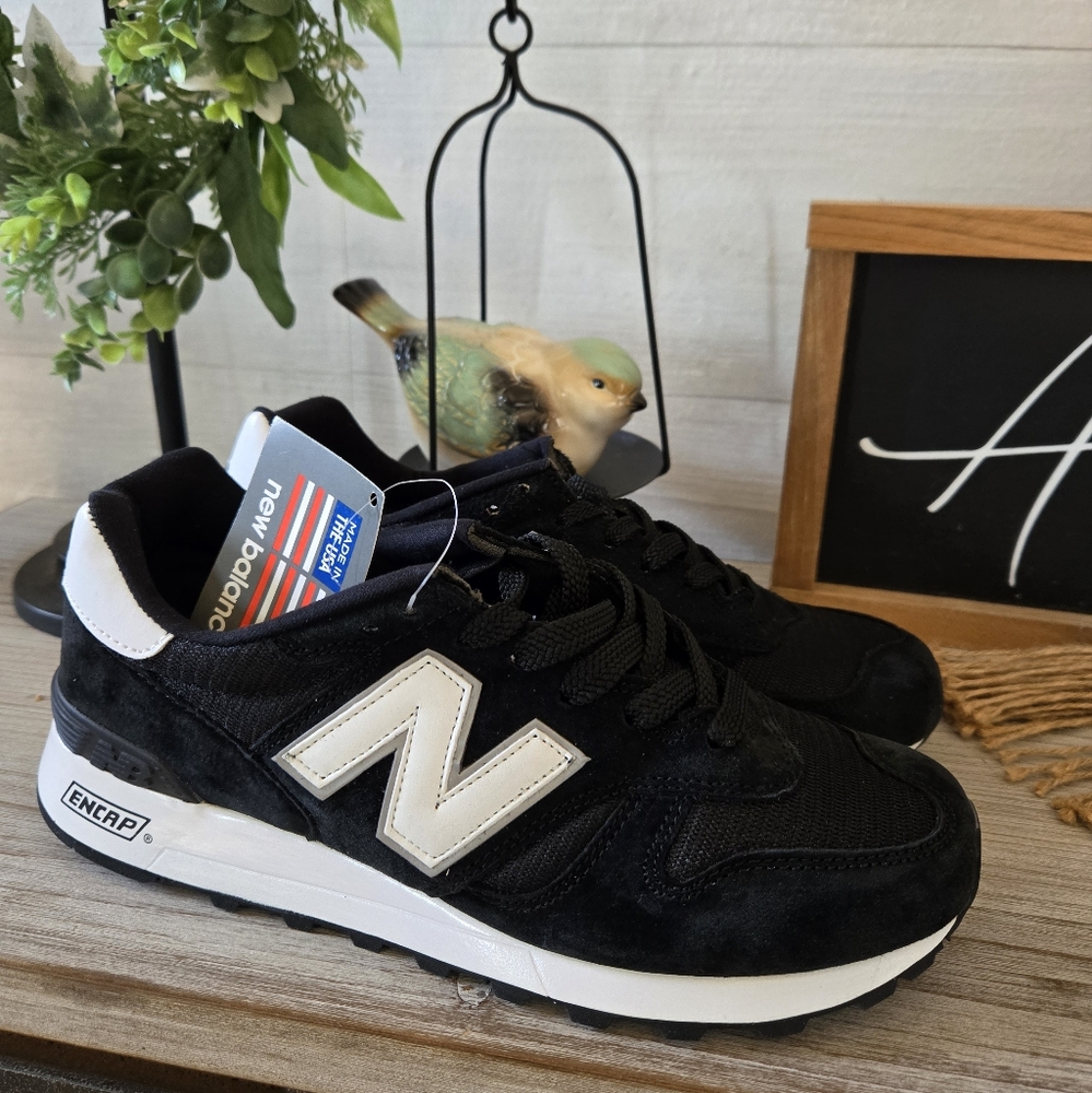 New Balance Black and White Athletic Shoes